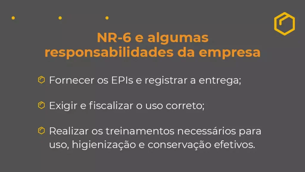nr-6 e responsabilidades da empresa com o EPI